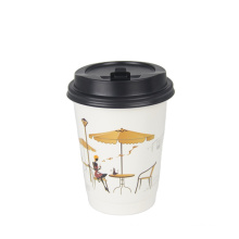 Manufacture price customize logo design hot paper cup for tea and coffee take away disposable paper cup